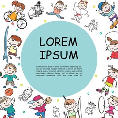 Doodle Kids Sport Concept