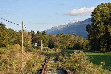 Gleis, Schiene, Schwelle, Normalspur, Holzschwelle, Mutter, Bahnsteig, Weiche, Endstation,...