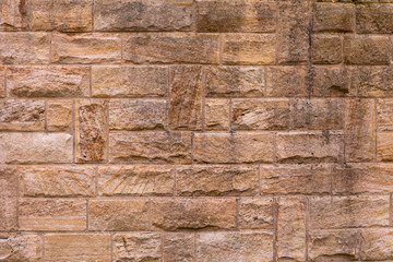Mauer - Alte Deutsche Sandsteinmauer mit breiten Fugen
