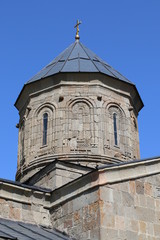 Stepantsminda old christian church in Georgia