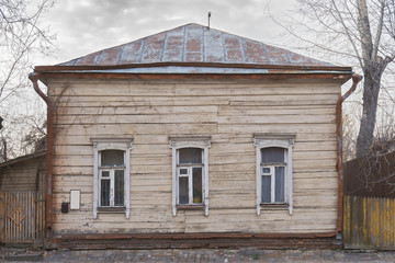 Wooden house closeup