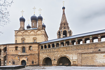 Fototapeta premium Monastery with belfry and passage