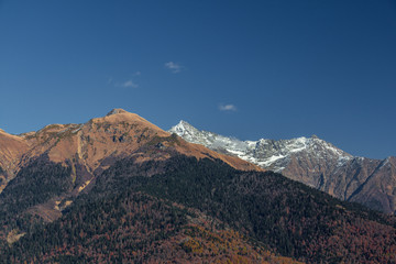 Fototapeta premium View of mountains. Rosa Khutor.