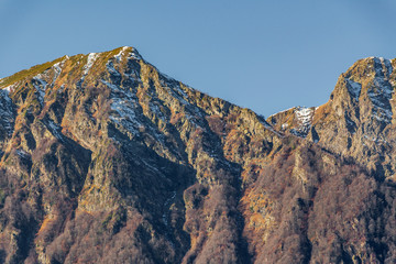 View of mountains. Rosa Khutor.