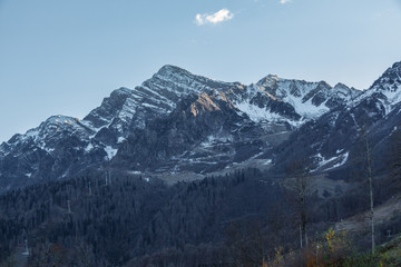 Mountains in winter. Rasa Khutor.