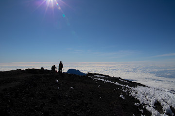 Hikers on Kilimanjaro