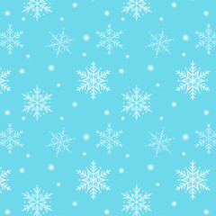 Merry Christmas. Snowflake Pattern on a blue background