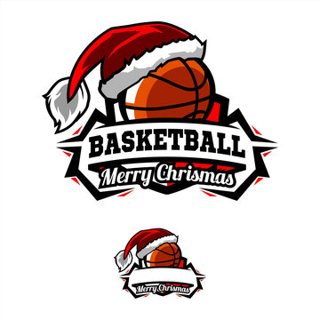 Christmas Basketball Logo
