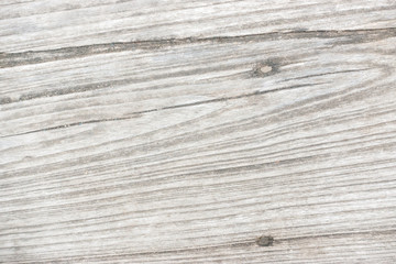 Fototapeta premium Table top view of wood texture in white light natural color background. Grey clean grain wooden floor birch panel backdrop with plain board pale detail streak finishing for chic space clear concept.