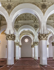 Sinagoga de Santa María La Blanca, Toledo, Spain - obrazy, fototapety, plakaty
