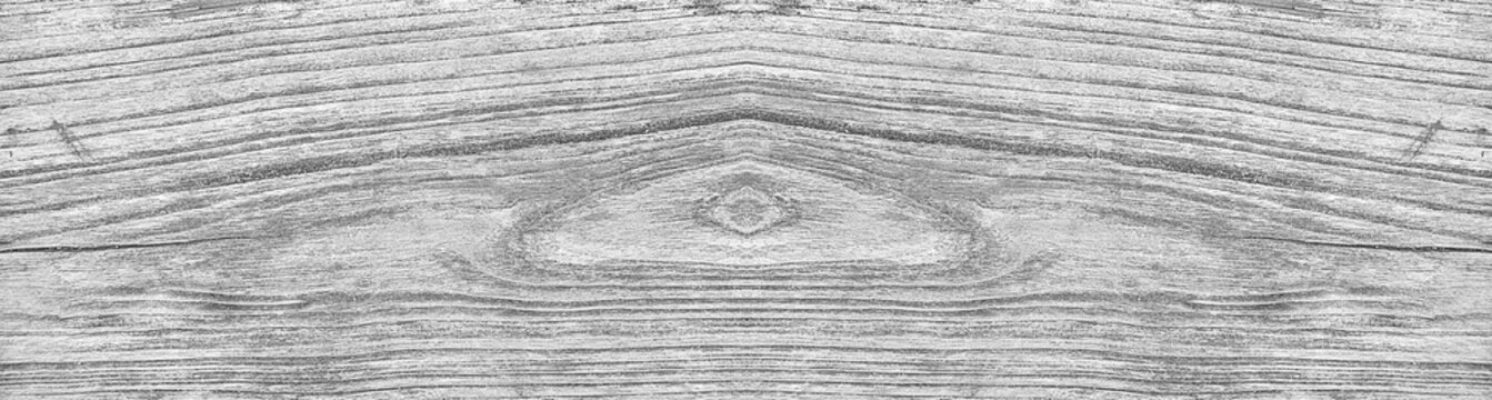 Panorama Table top view of wood texture in white light natural color background. Grey clean grain wooden floor birch panel backdrop with plain board pale detail streak finish wide screen concept.
