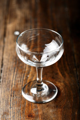 empty glass on the table