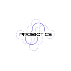 Probiotics logo. Bacteria logo. Concept of healthy nutrition ingredient for therapeutic purposes. Simple flat style trend modern logotype graphic design isolated