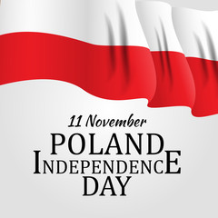 11 november, Poland Independence Day Patriotic Symbolic background Vector illustration