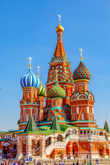 Fototapeta na wymiar St Basil's Cathedral and Moscow Kremlin