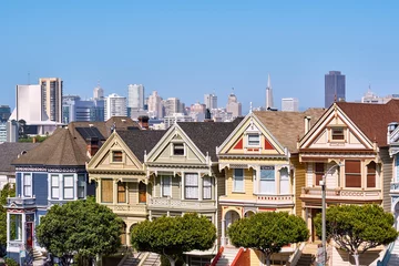 Foto op Canvas Victorian style homes in San Francisco © haveseen