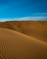Fototapeta na wymiar Desert sand dunes in Northern China