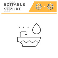 Naklejka premium Tanker ship line icon