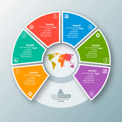 Abstract 3D Paper Infographics. Business template .Vector illustration