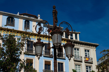 Fototapeta na wymiar Old street lamp in Granada, Spain