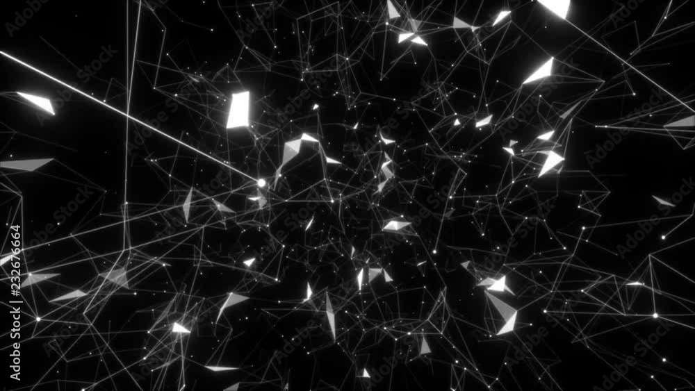 Poster the whirlpool of synapse interactions.beautiful 3d animation of the global digital network .seamless