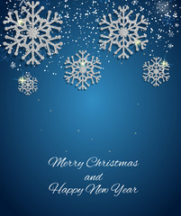Naklejka na ściany i meble New Year and Merry Christmas Background. Vector Illustration