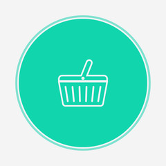 Shopping basket vector icon sign symbol