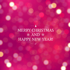 Pink Blurred Xmas Background