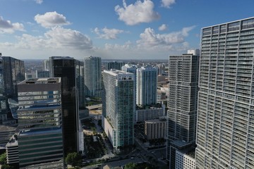 Fototapeta na wymiar Miami Brickell Skyline