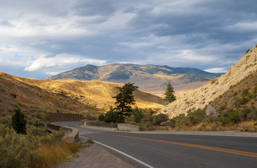 Road through the Wyoming countryside