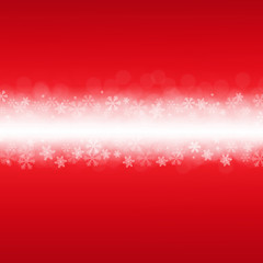 Red Poster With Snowflakes