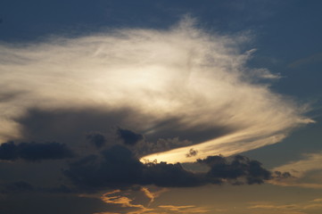 dramatic sky with clouds