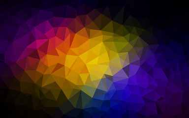 Dark Multicolor vector abstract polygonal pattern.