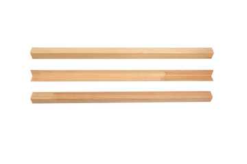Lumber Wood Boards isolated on white close up