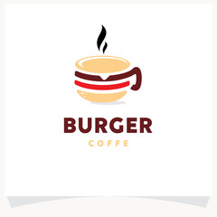 Burger Coffee Logo Design Template