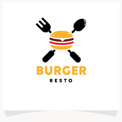 Burger Restaurant Logo Design Template