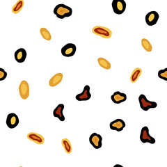 Light Orange vector seamless background with bubbles.