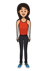 Fototapeta premium Woman smiling cartoon