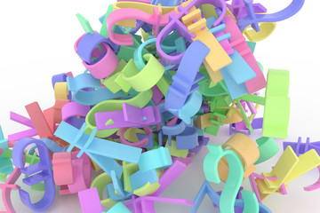 Decorative, illustrations CGI typography, currency sign represent money or profit, for design texture background.