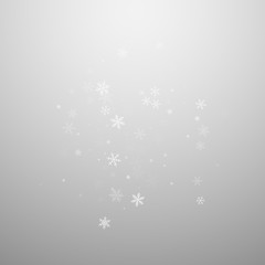 Sparse snowfall Christmas background. Subtle flyin