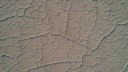 Unique aerial perspective of Salt Flats abstract of crystal formations