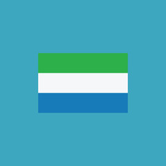 Sierra Leone flag icon in flat design