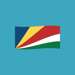 Seychelles flag icon in flat design