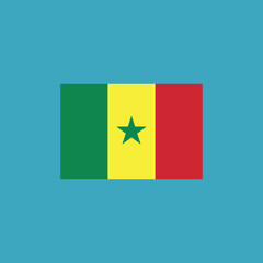Senegal flag icon in flat design