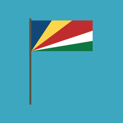 Seychelles flag icon in flat design