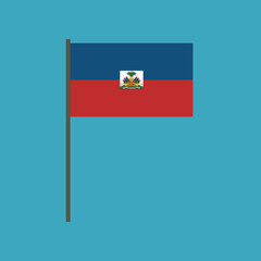 Haiti flag icon in flat design