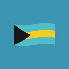 Bahamas flag icon in flat design