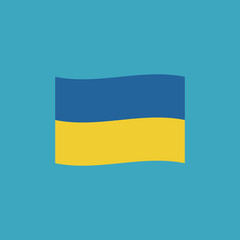 Ukraine flag icon in flat design