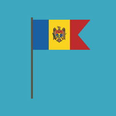 Moldova flag icon in flat design