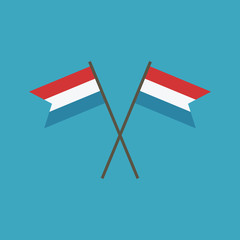 Luxembourg flag icon in flat design